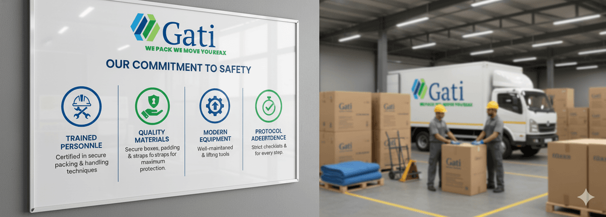 Safety standards in action Gati Shifting Packers safety team at work